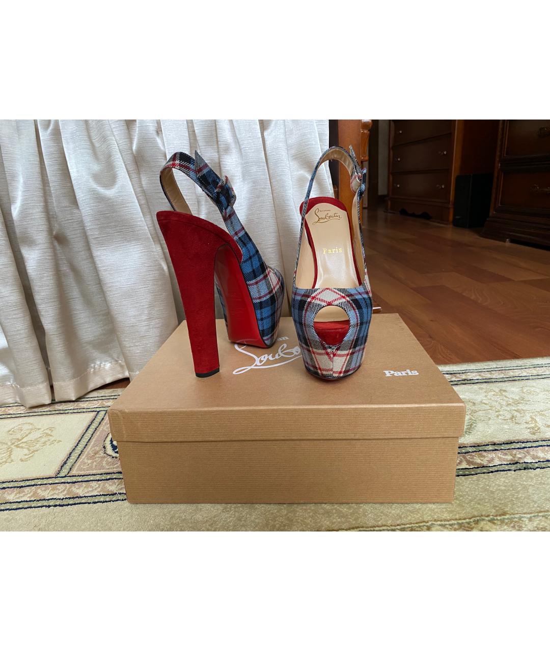 CHRISTIAN LOUBOUTIN Мульти текстильные туфли, фото 6