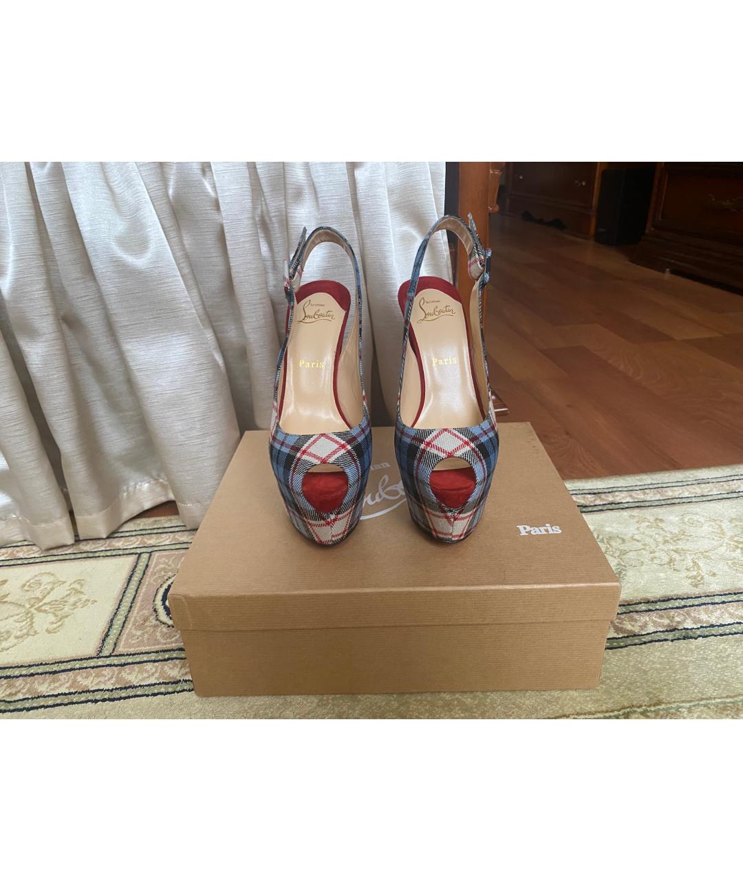 CHRISTIAN LOUBOUTIN Мульти текстильные туфли, фото 3