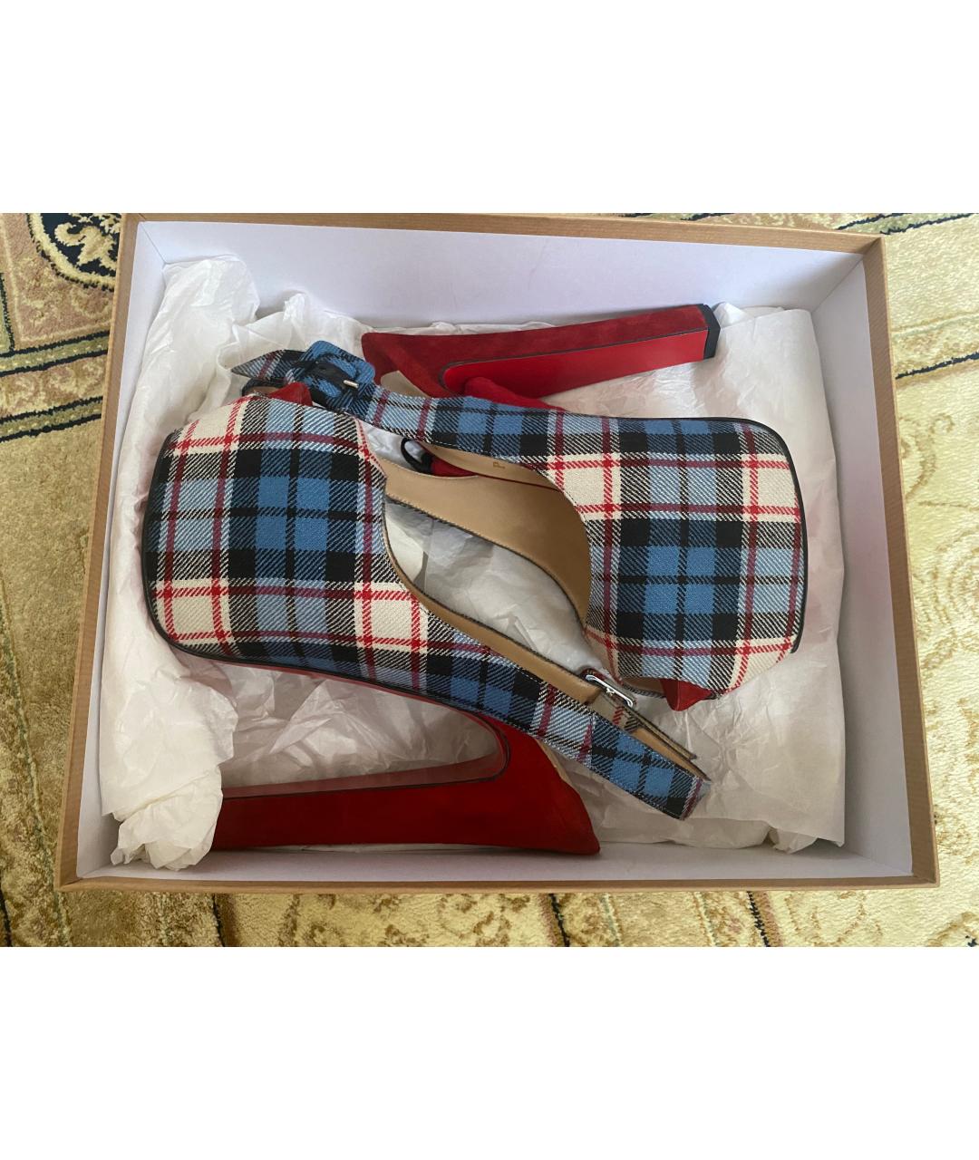 CHRISTIAN LOUBOUTIN Мульти текстильные туфли, фото 2