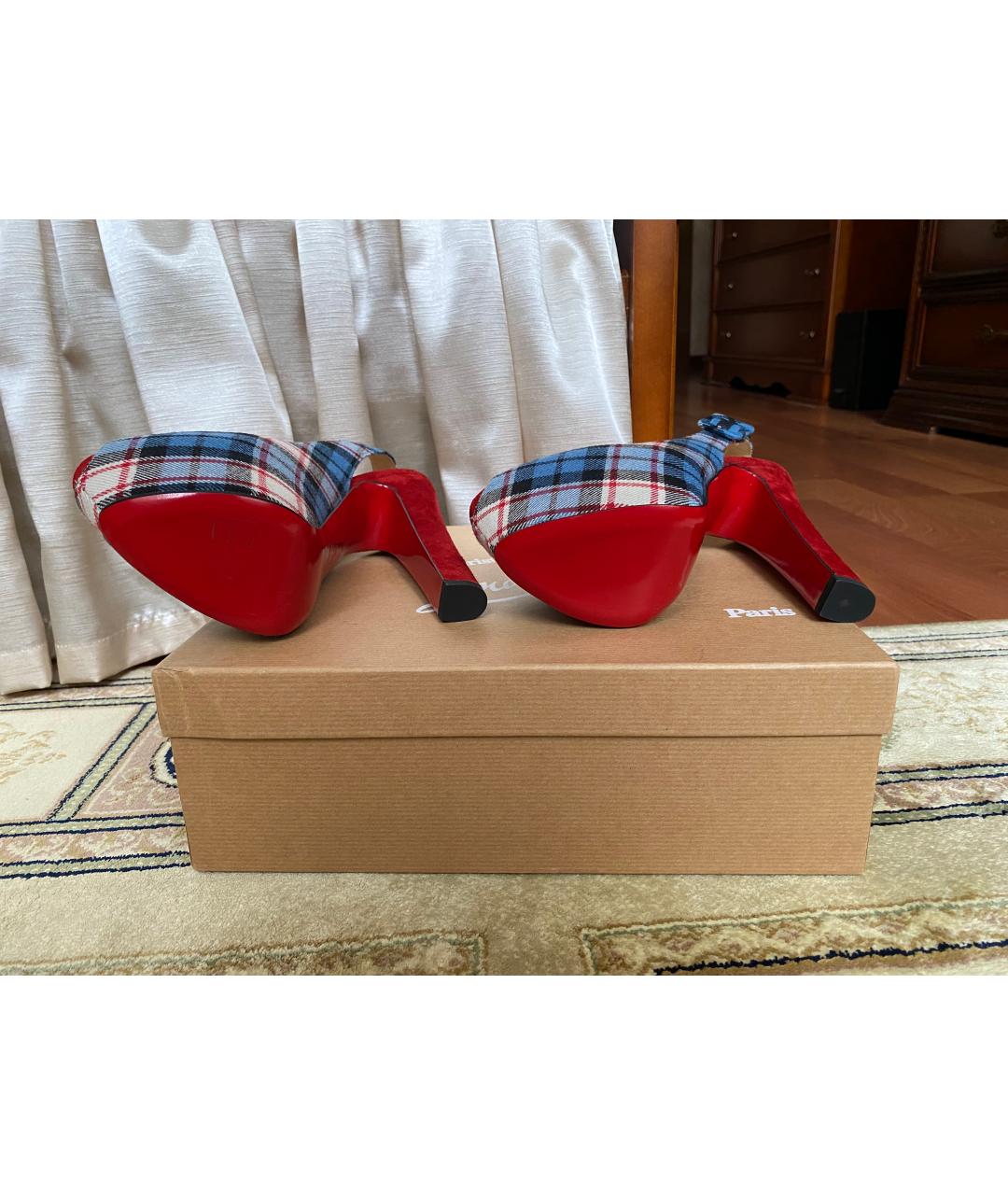 CHRISTIAN LOUBOUTIN Мульти текстильные туфли, фото 5