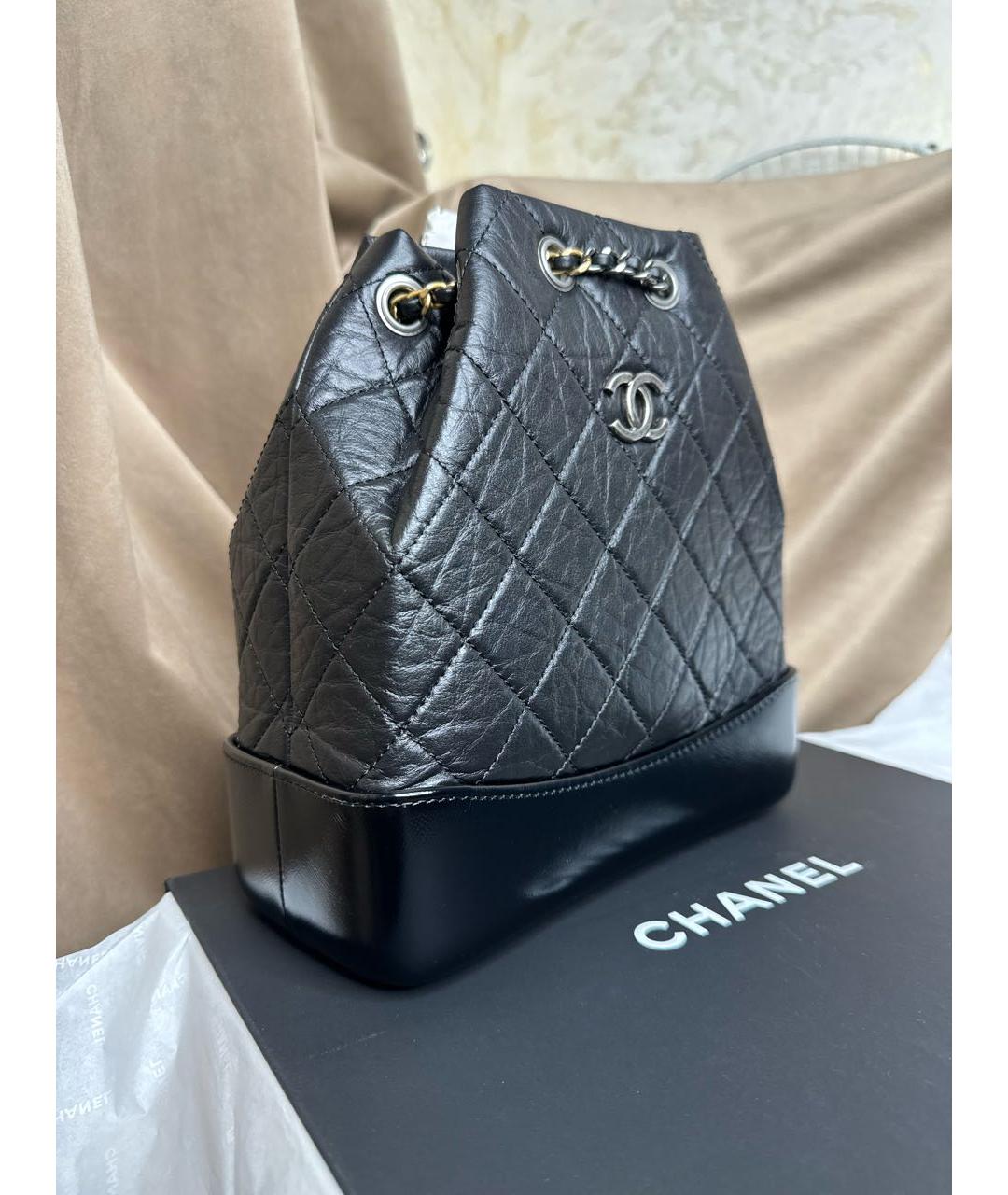 CHANEL PRE-OWNED Черный кожаный рюкзак, фото 2
