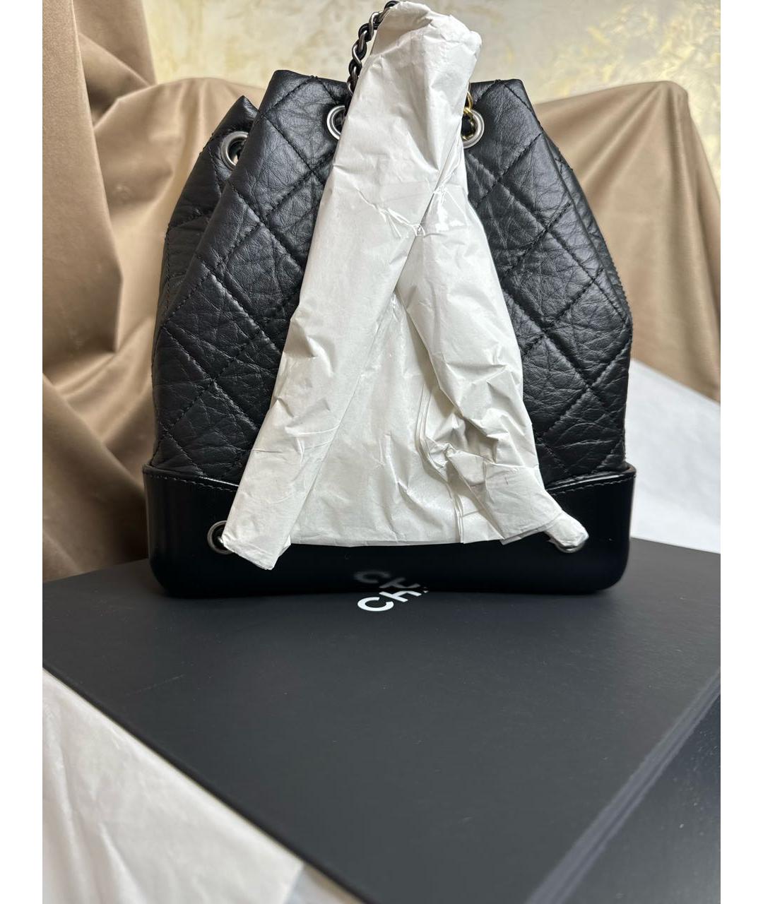 CHANEL PRE-OWNED Черный кожаный рюкзак, фото 3