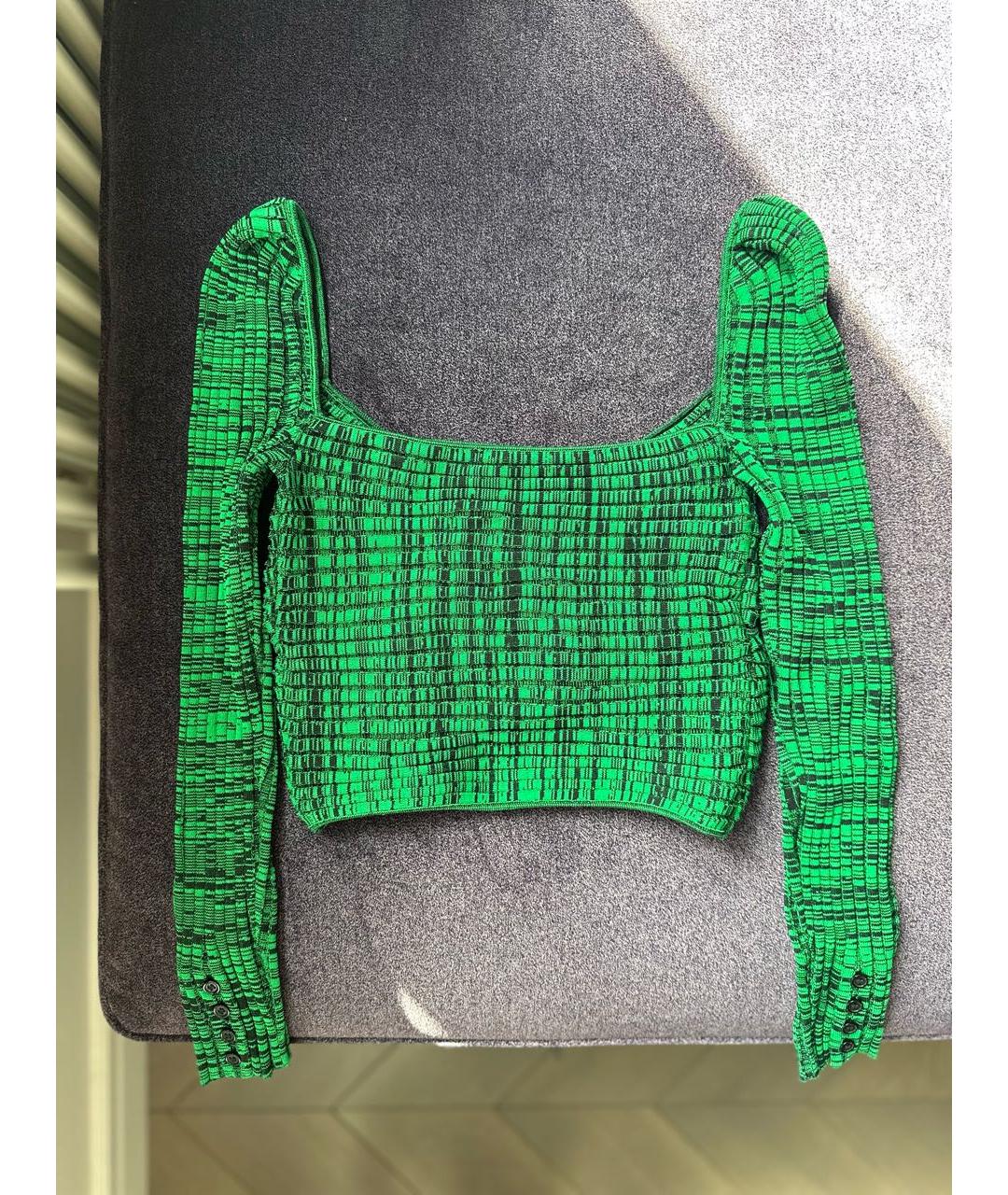 SELF-PORTRAIT Зеленый вискозный джемпер / свитер, фото 2