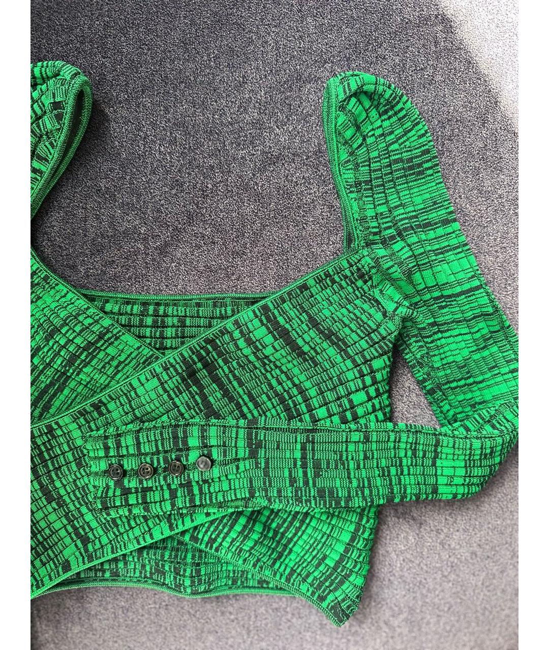 SELF-PORTRAIT Зеленый вискозный джемпер / свитер, фото 3