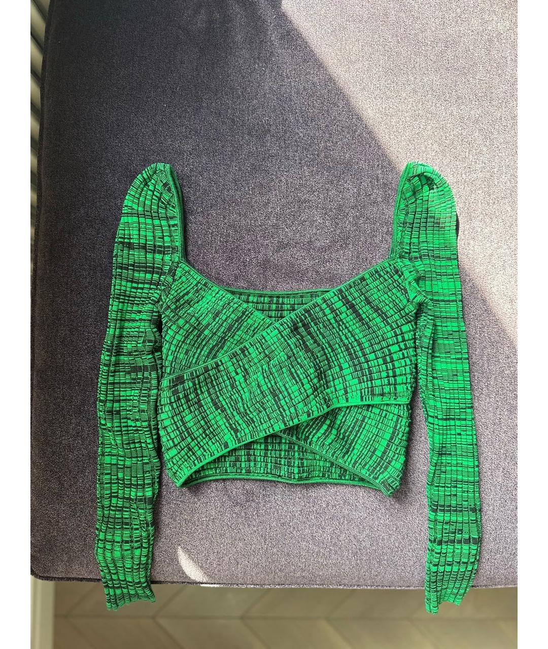 SELF-PORTRAIT Зеленый вискозный джемпер / свитер, фото 7