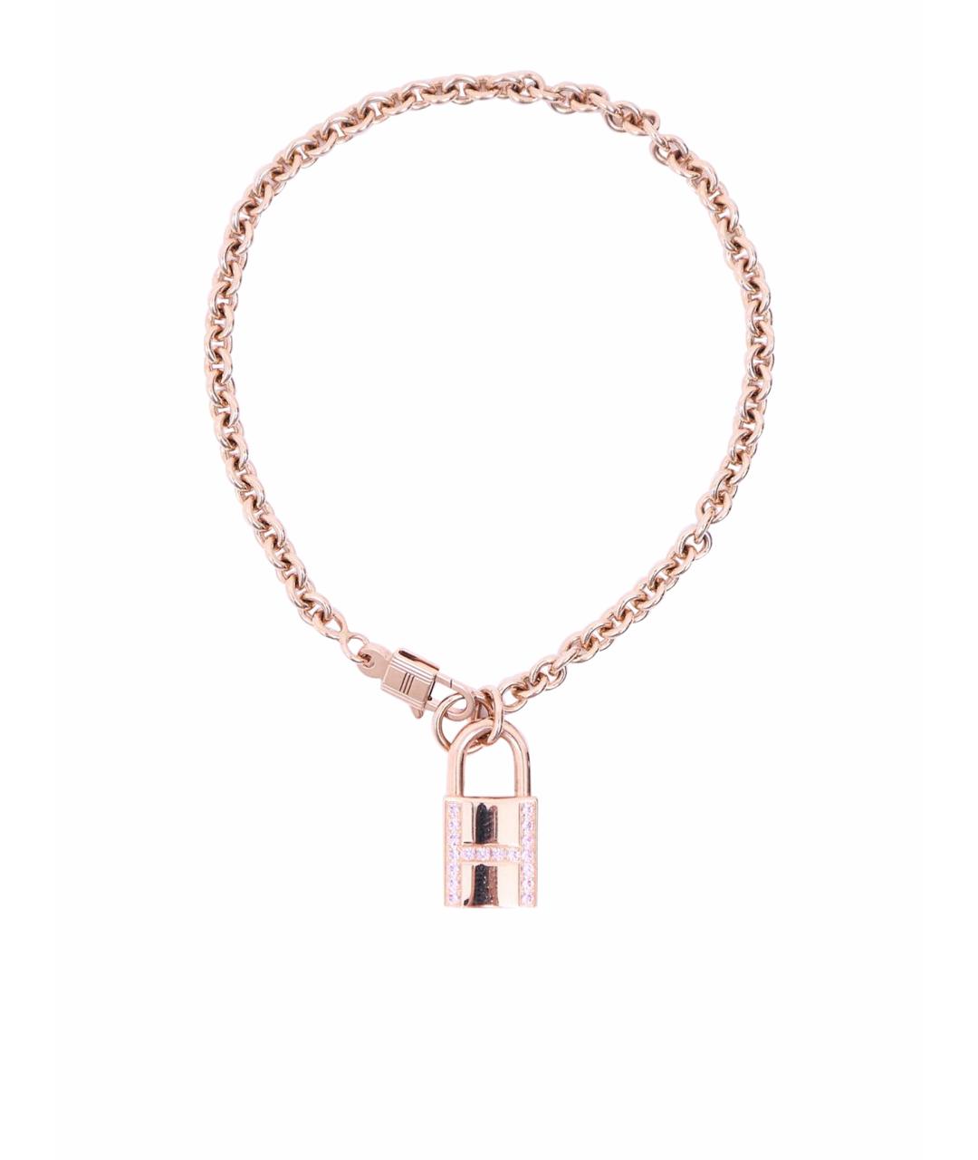 HERMES Золотой браслет из розового золота, фото 1