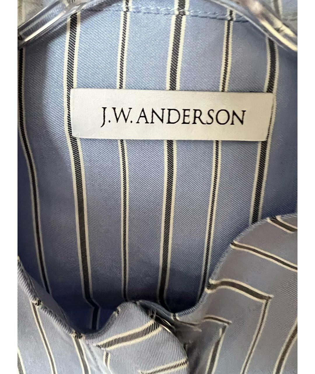 J.W.ANDERSON Голубая шелковая блузы, фото 3