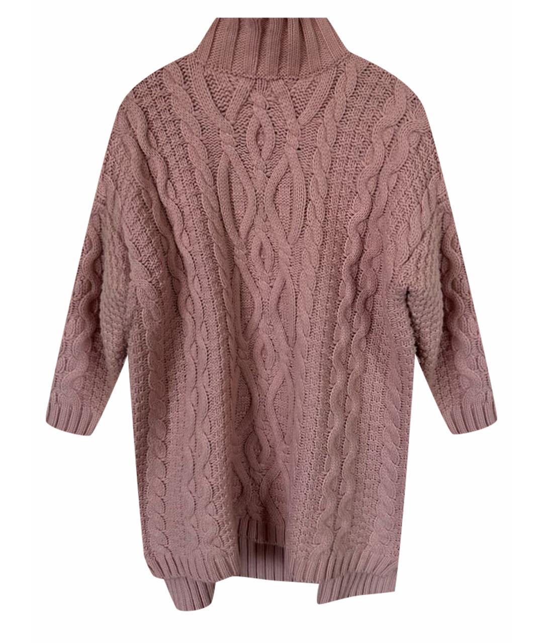 BOTTEGA VENETA Розовый шерстяной джемпер / свитер, фото 1