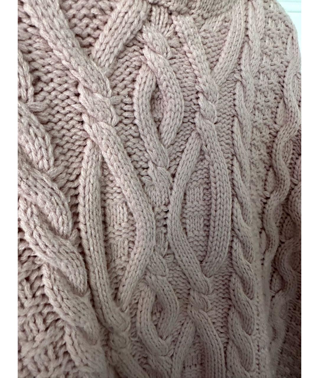 BOTTEGA VENETA Розовый шерстяной джемпер / свитер, фото 4