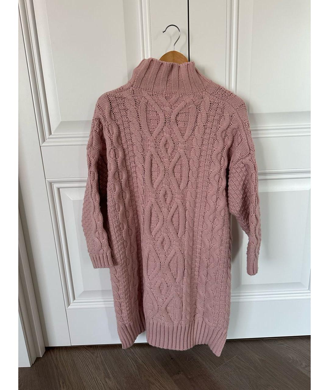 BOTTEGA VENETA Розовый шерстяной джемпер / свитер, фото 2