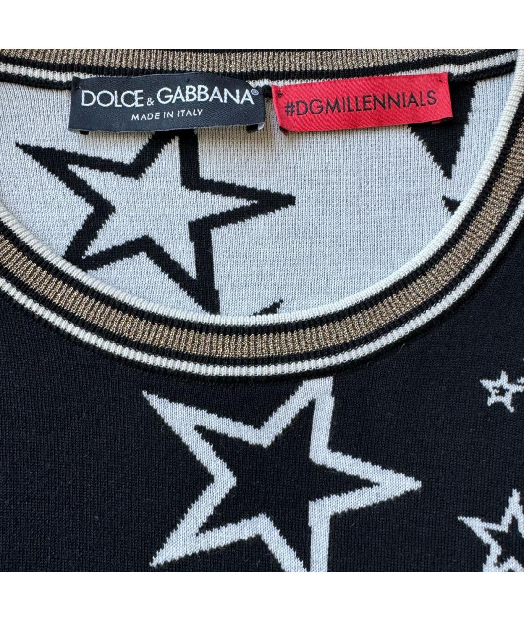 DOLCE&GABBANA Черный шерстяной джемпер / свитер, фото 4