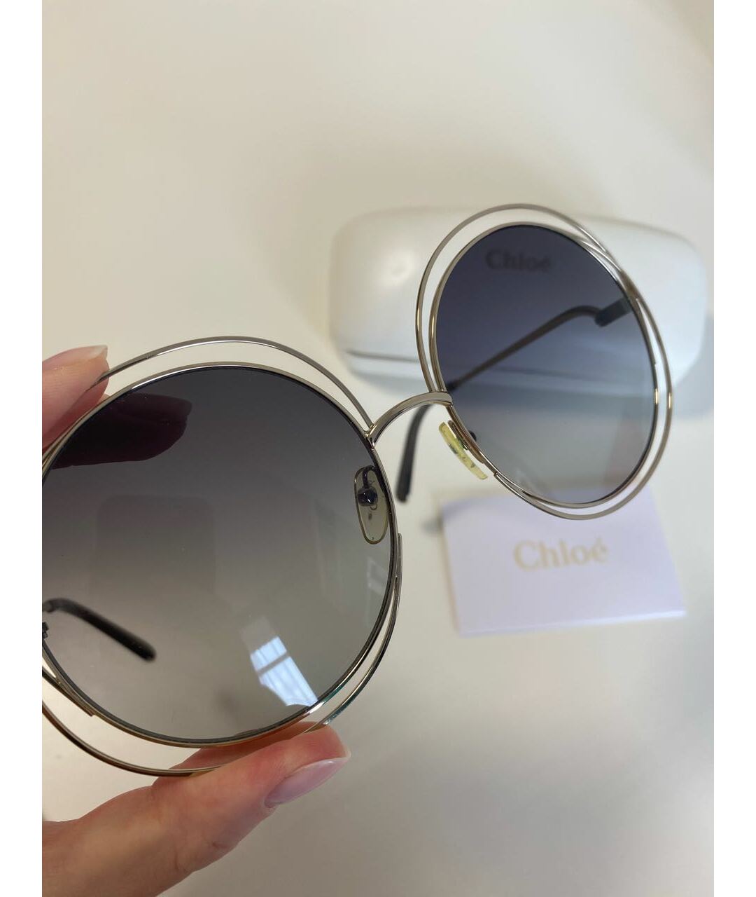 CHLOE Серые солнцезащитные очки, фото 2