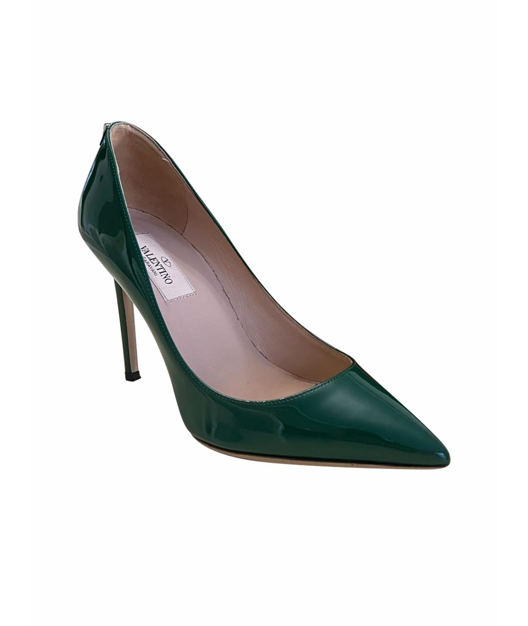 VALENTINO Зеленые туфли из лакированной кожи, фото 1