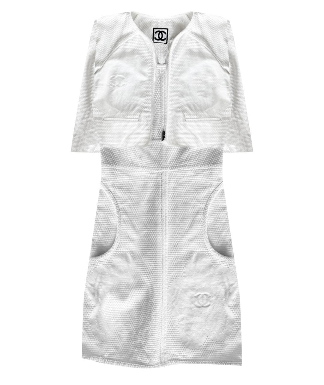 CHANEL PRE-OWNED Белый хлопковый костюм с юбками, фото 1