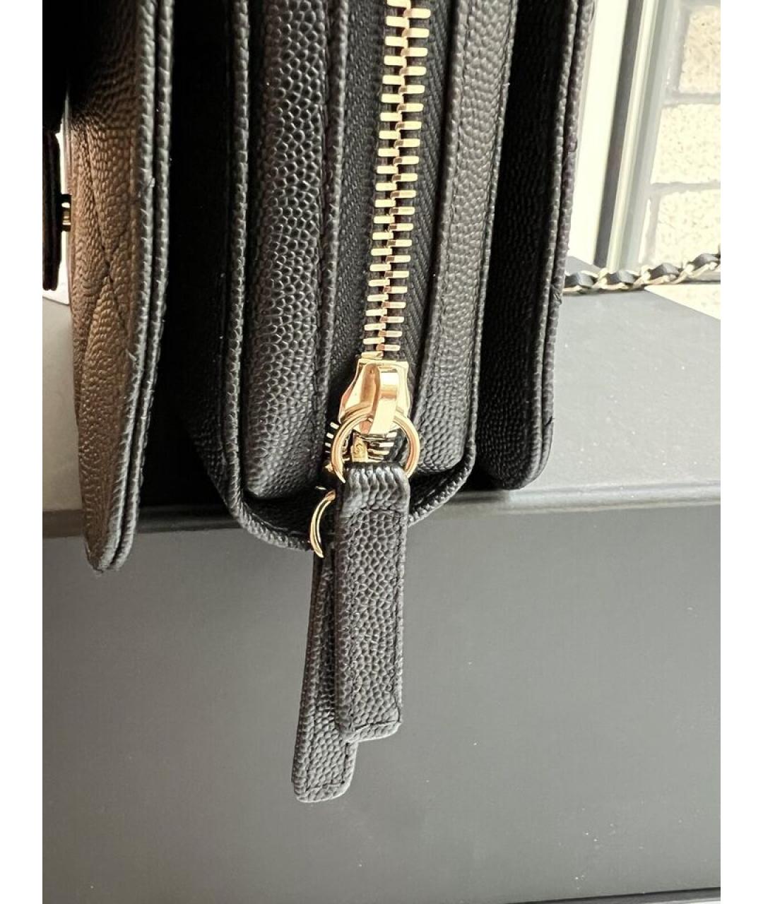 CHANEL Черная кожаная сумка через плечо, фото 4