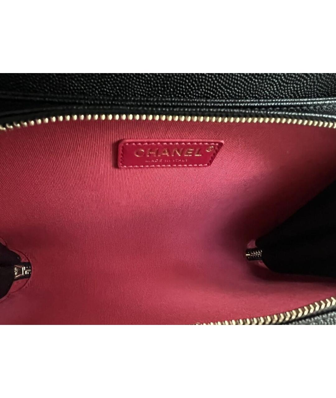 CHANEL Черная кожаная сумка через плечо, фото 6