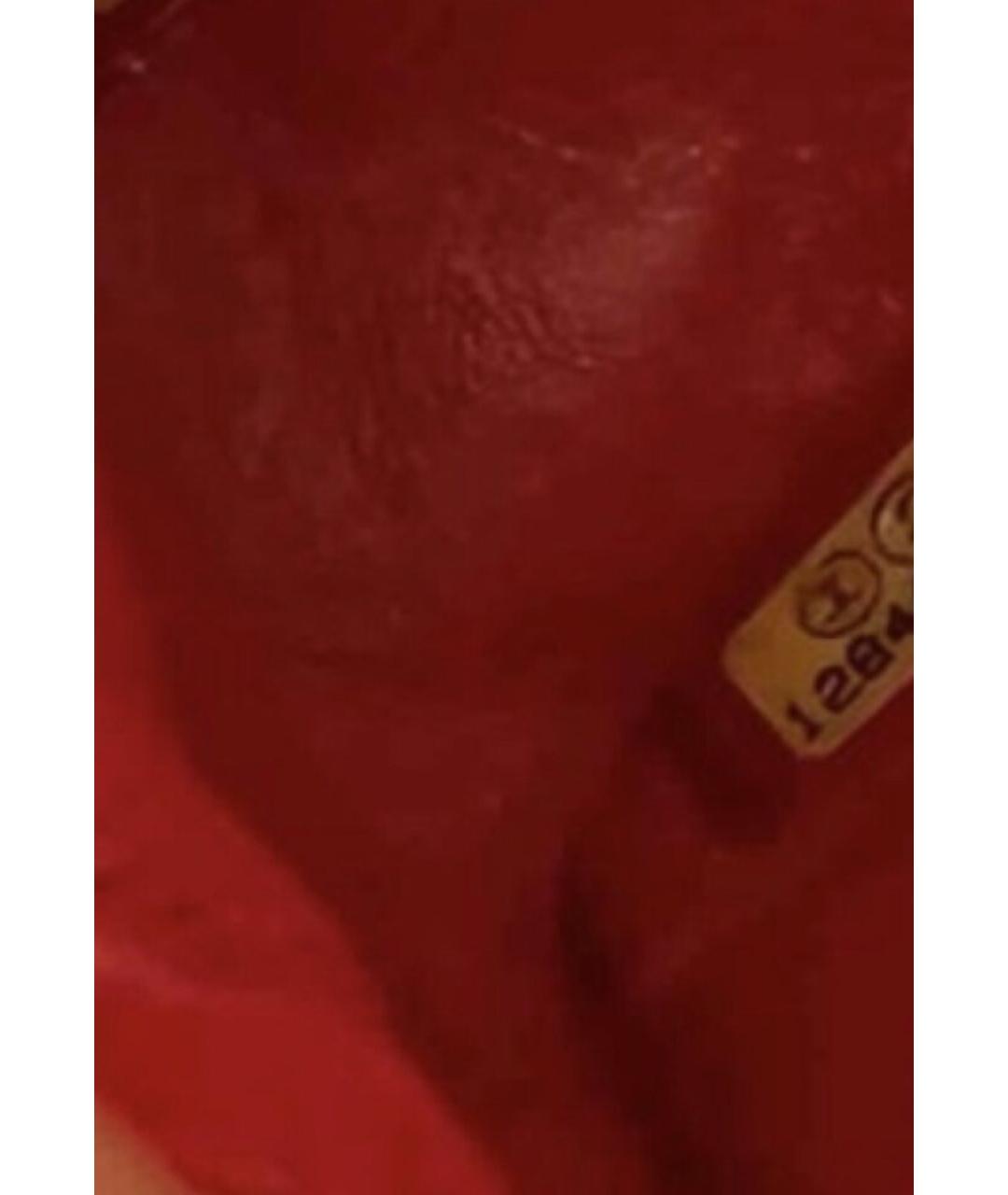 CHANEL Оранжевая кожаная сумка через плечо, фото 3