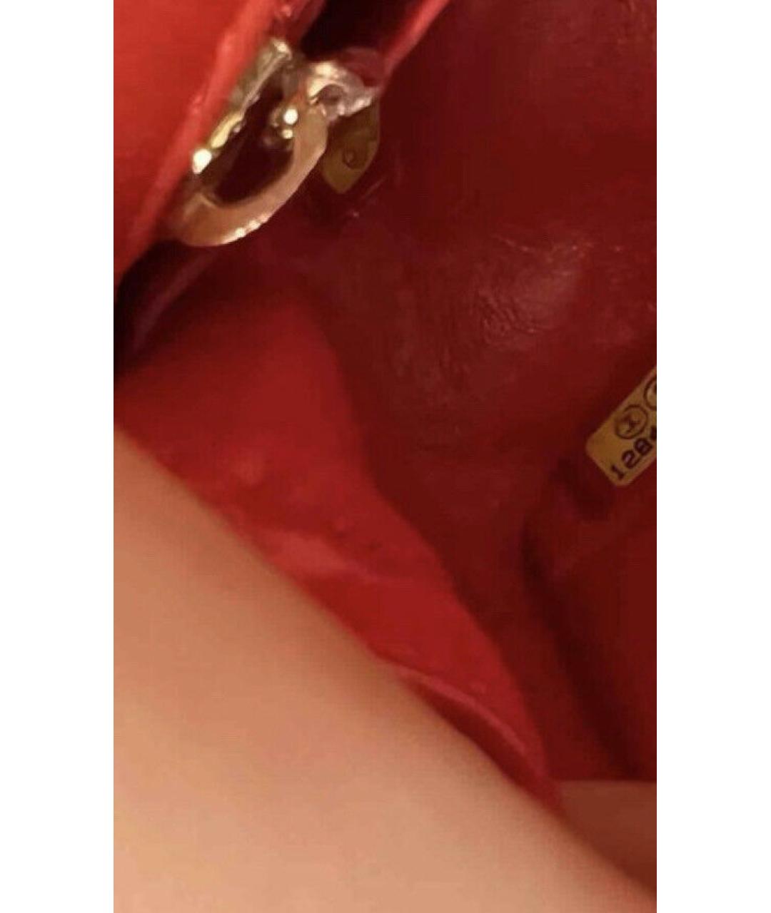 CHANEL Оранжевая кожаная сумка через плечо, фото 4