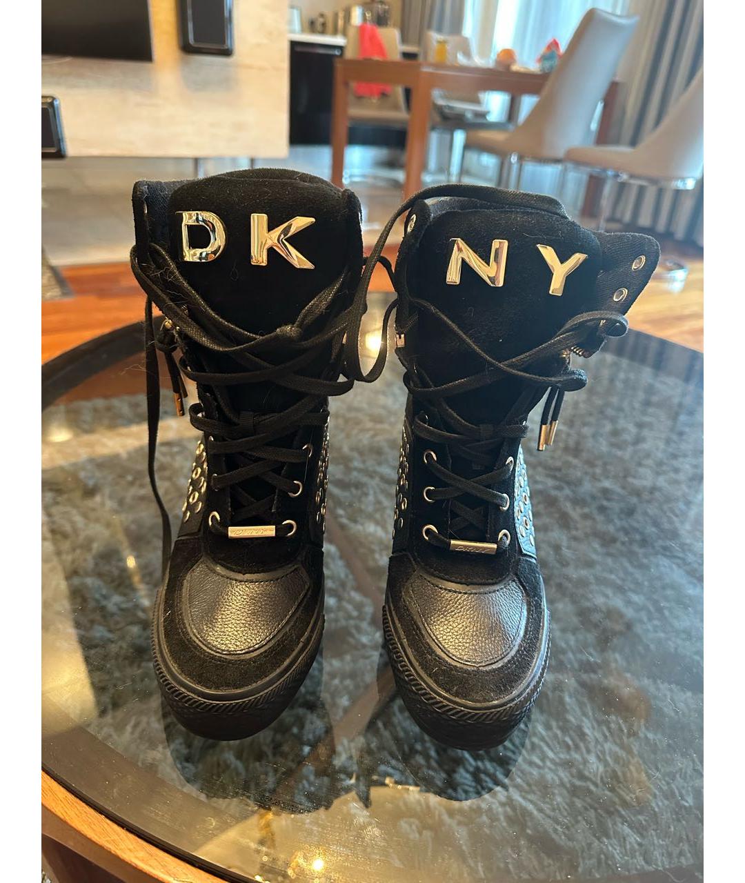 DKNY Черные замшевые ботинки, фото 2