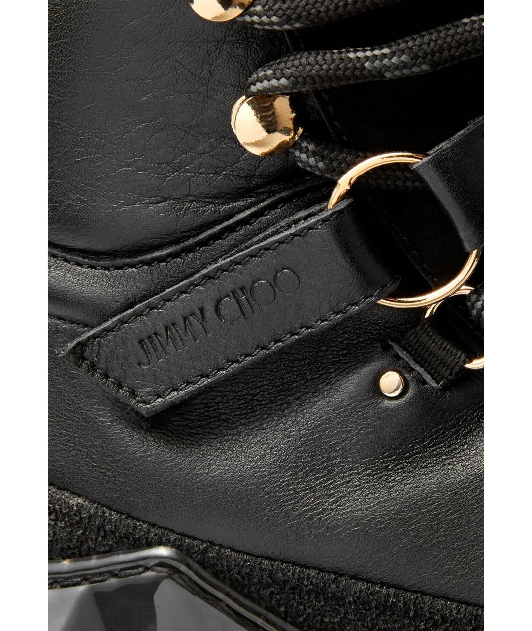 JIMMY CHOO Черные кожаные ботинки, фото 3