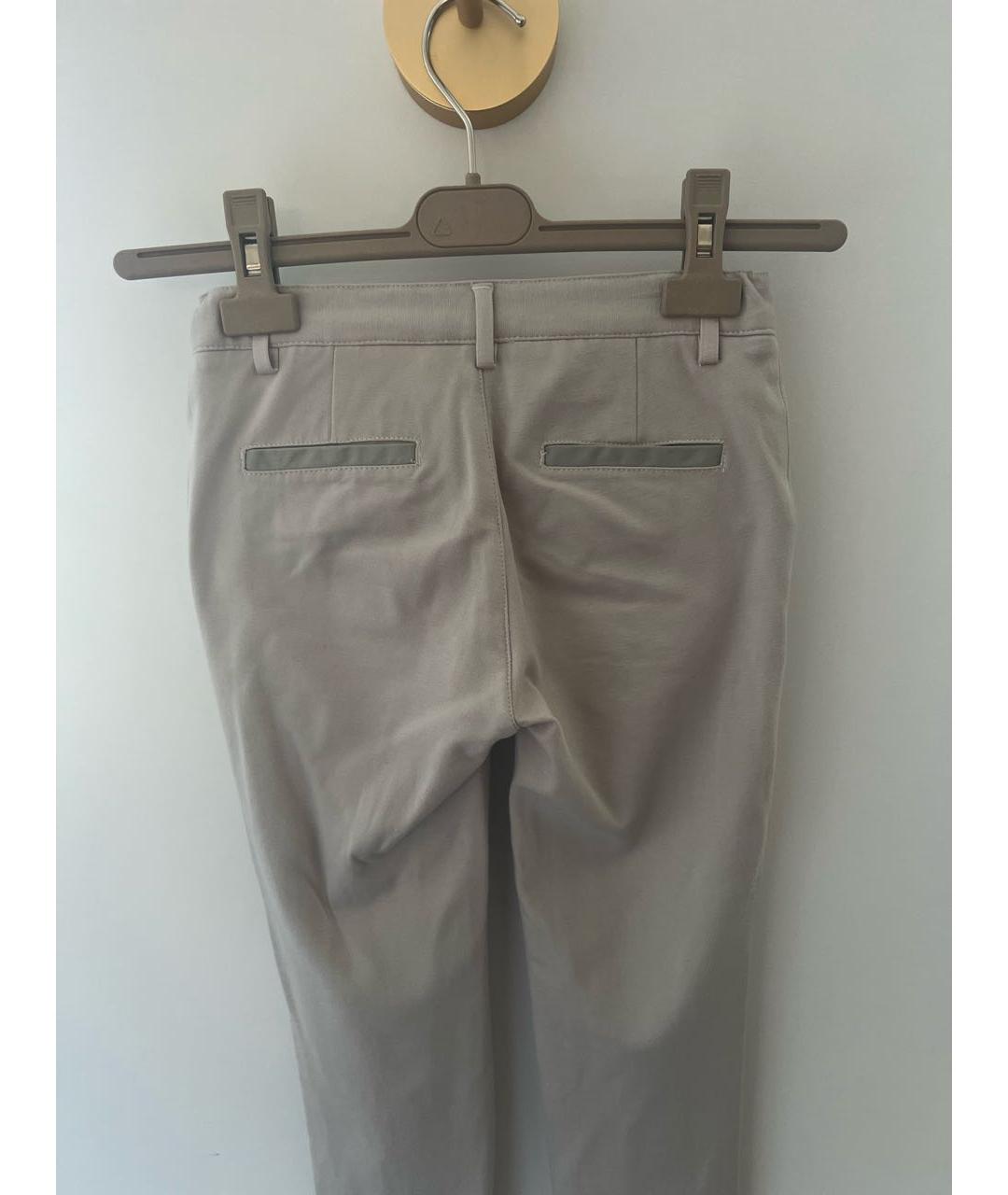 PAOLO PECORA Бежевые хлопковые брюки и шорты, фото 2