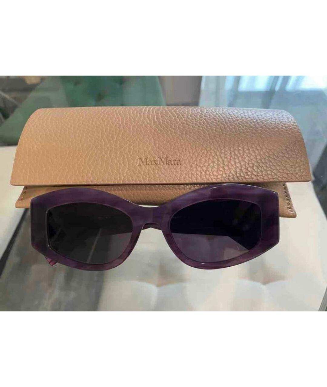 MAX MARA Фиолетовые пластиковые солнцезащитные очки, фото 7