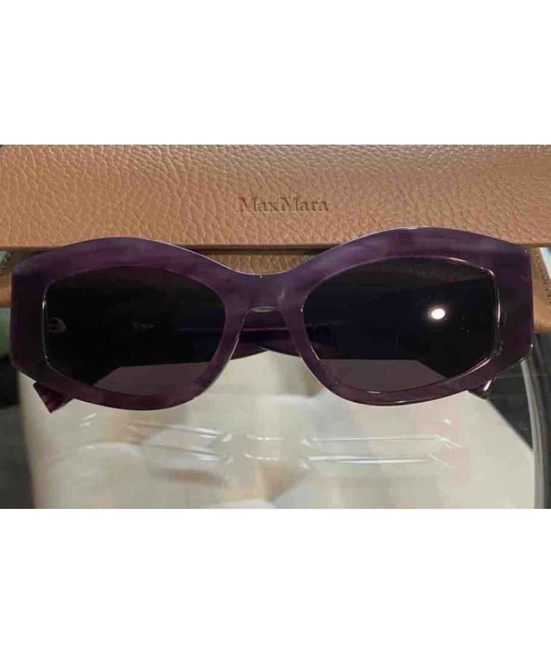 MAX MARA Фиолетовые пластиковые солнцезащитные очки, фото 5