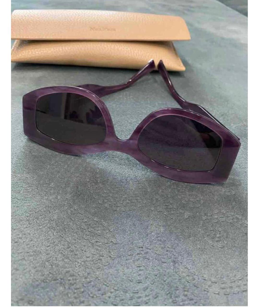 MAX MARA Фиолетовые пластиковые солнцезащитные очки, фото 3