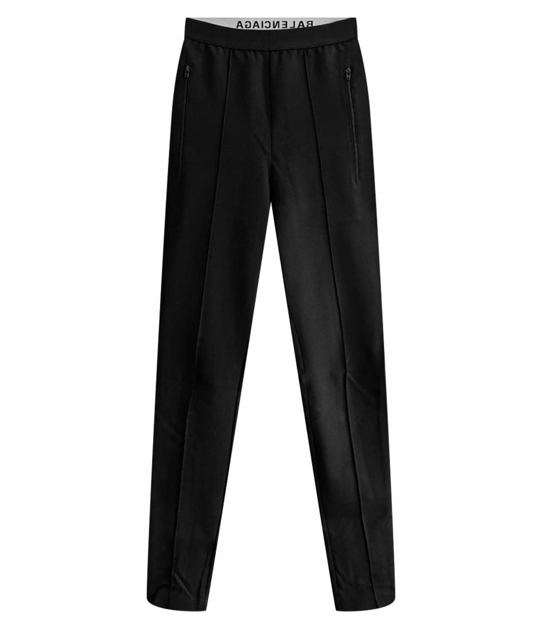 BALENCIAGA Черные вискозные брюки узкие, фото 1