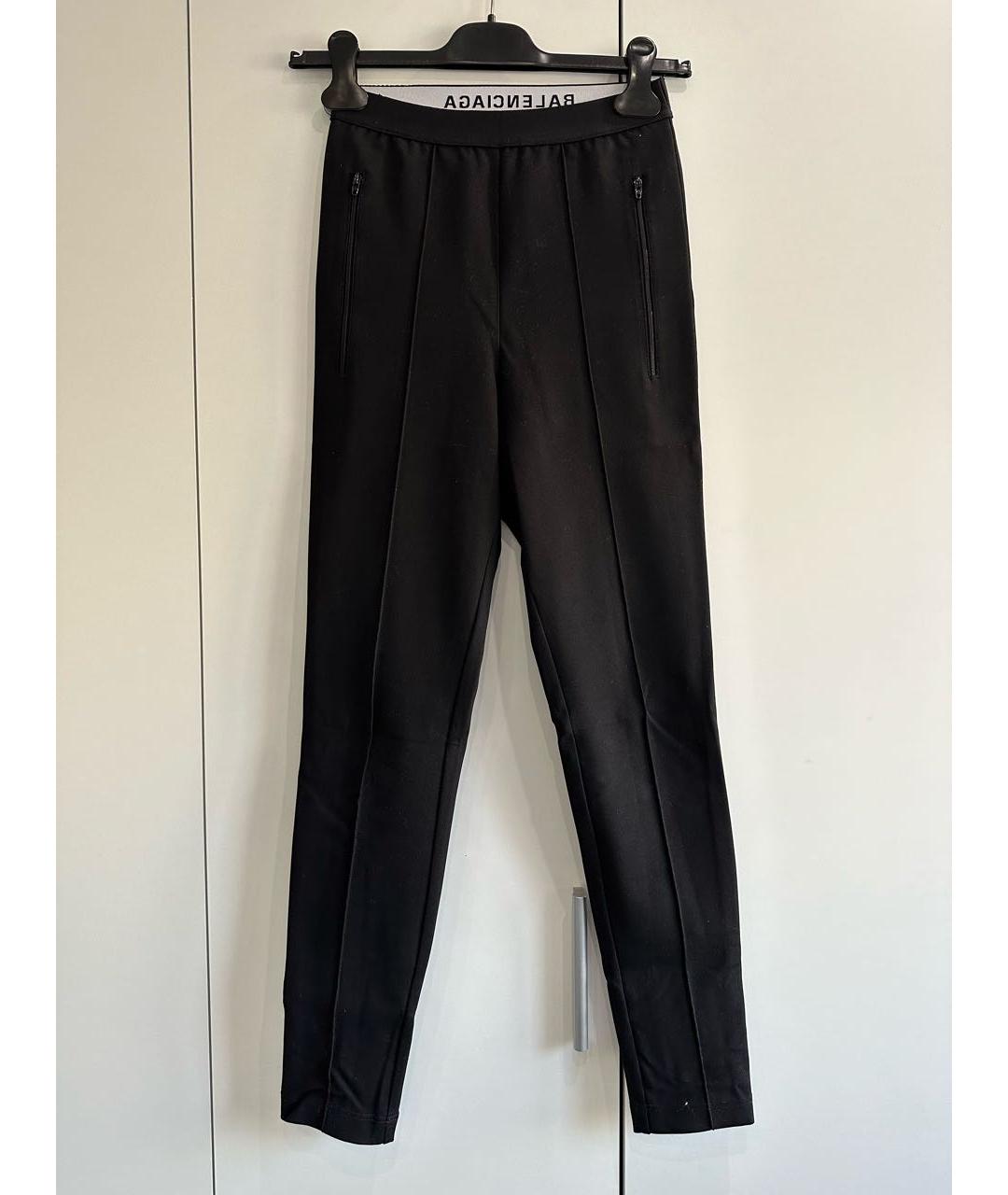 BALENCIAGA Черные вискозные брюки узкие, фото 5