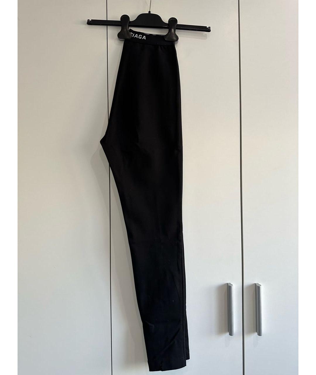 BALENCIAGA Черные вискозные брюки узкие, фото 2