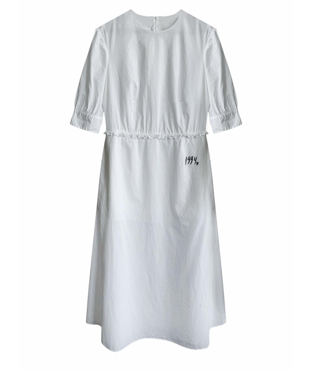 MM6 MAISON MARGIELA Белое хлопковое повседневное платье, фото 1