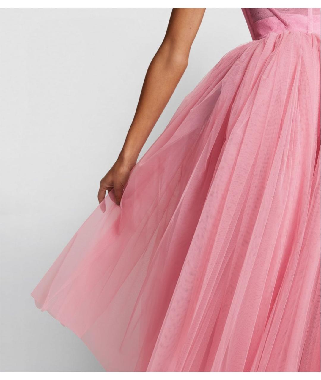 DOLCE&GABBANA Розовое полиамидовое коктейльное платье, фото 8