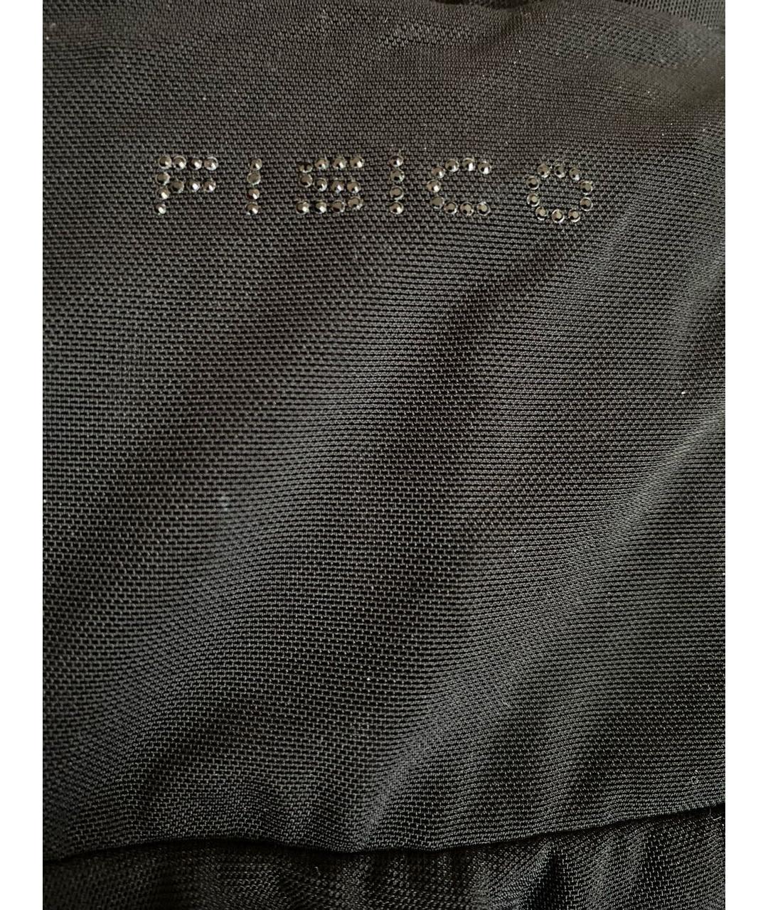 FISICO Черная полиамидовая юбка макси, фото 4