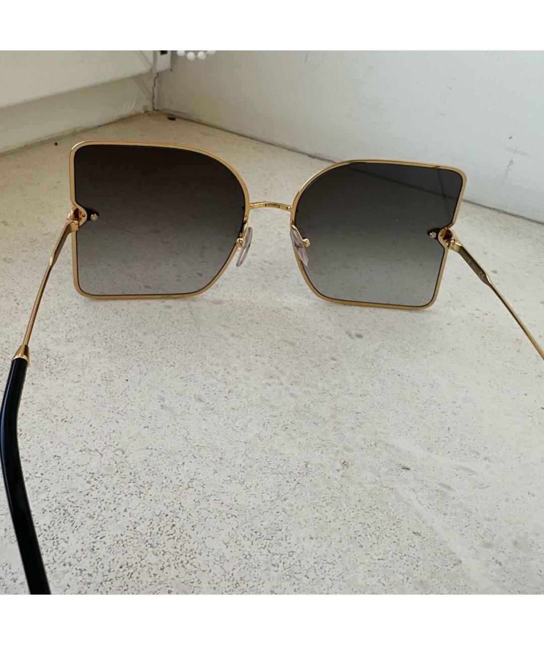 LOUIS VUITTON Черные металлические солнцезащитные очки, фото 4