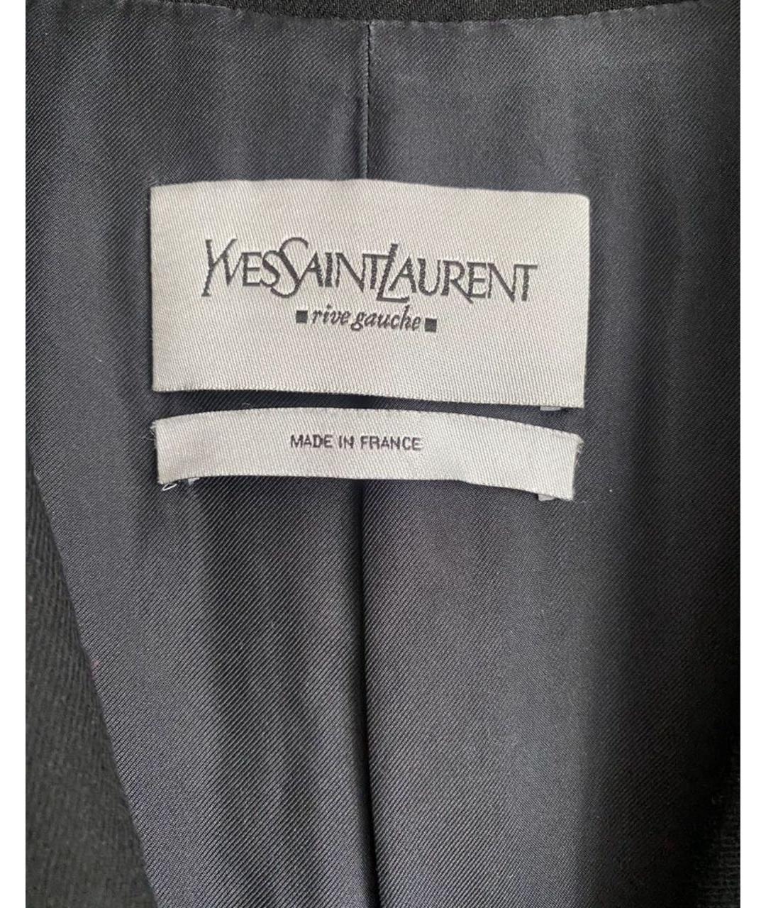 SAINT LAURENT Черный кашемировый жакет/пиджак, фото 6