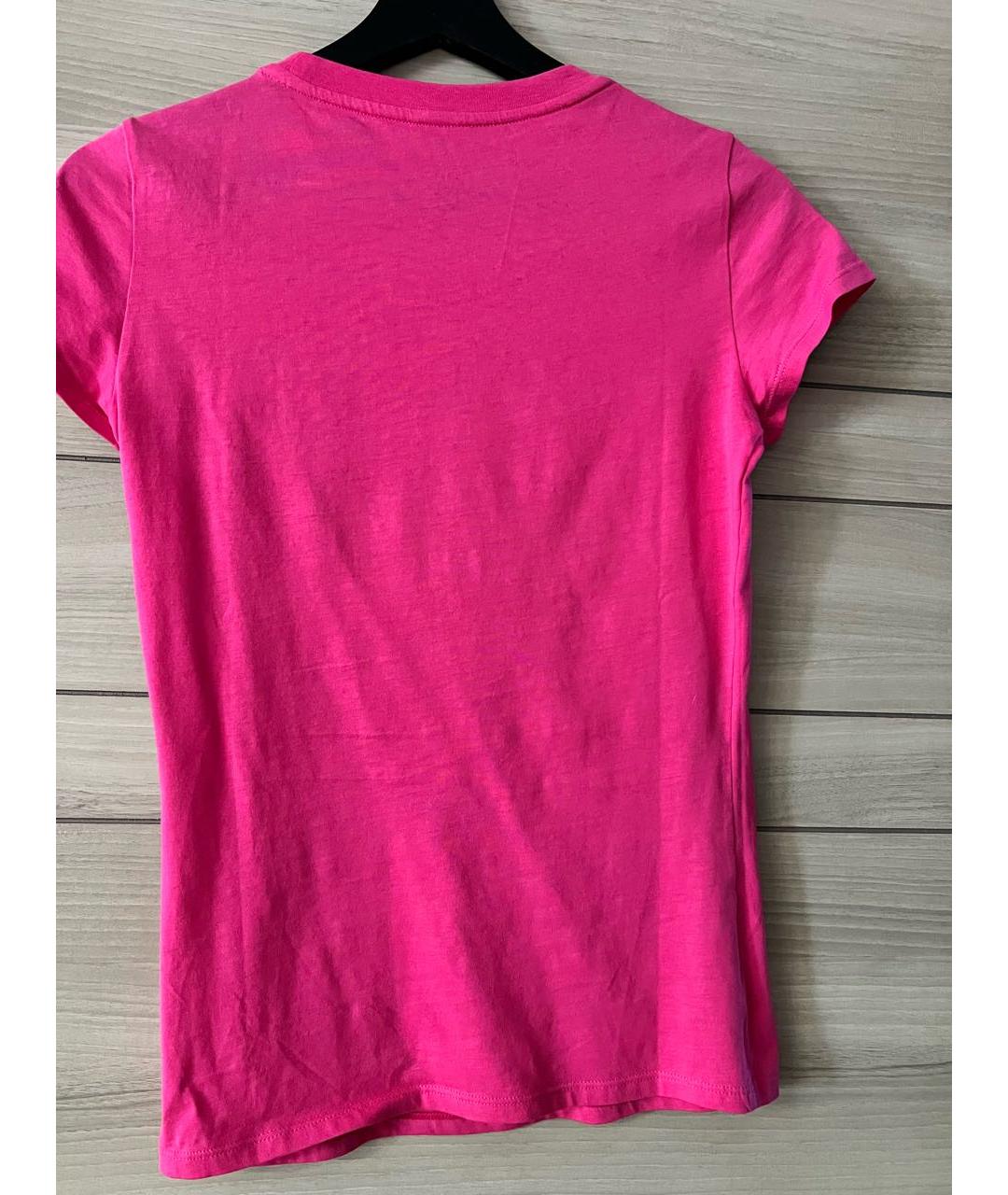 ARMANI EXCHANGE Розовая хлопковая футболка, фото 2