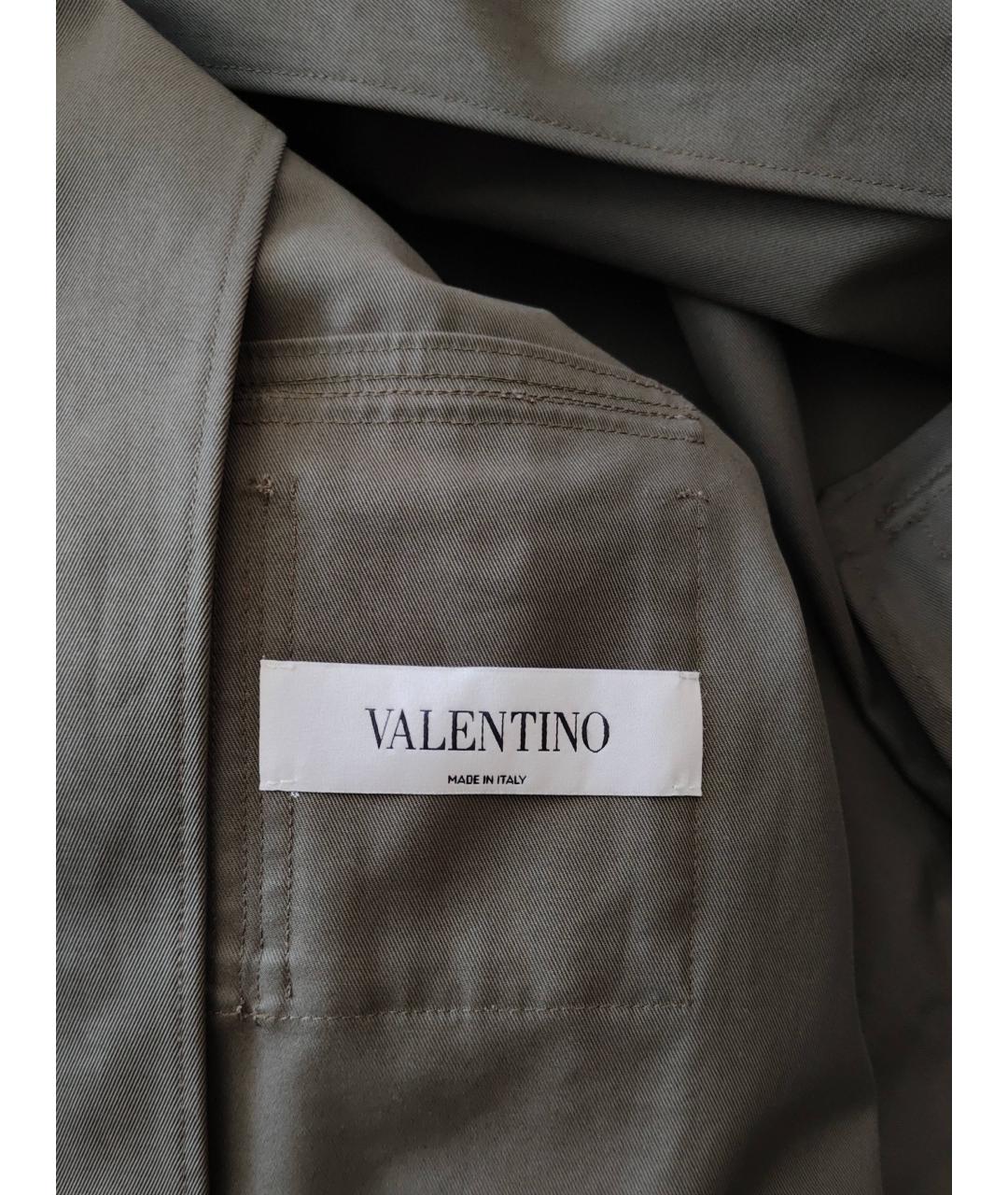 VALENTINO Хаки хлопковая куртка, фото 8