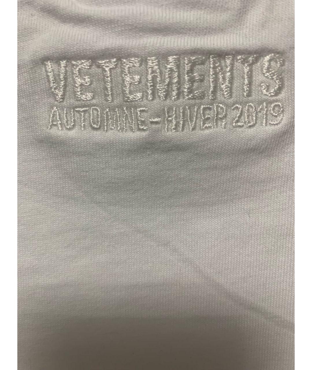 VETEMENTS Белая хлопковая футболка, фото 3