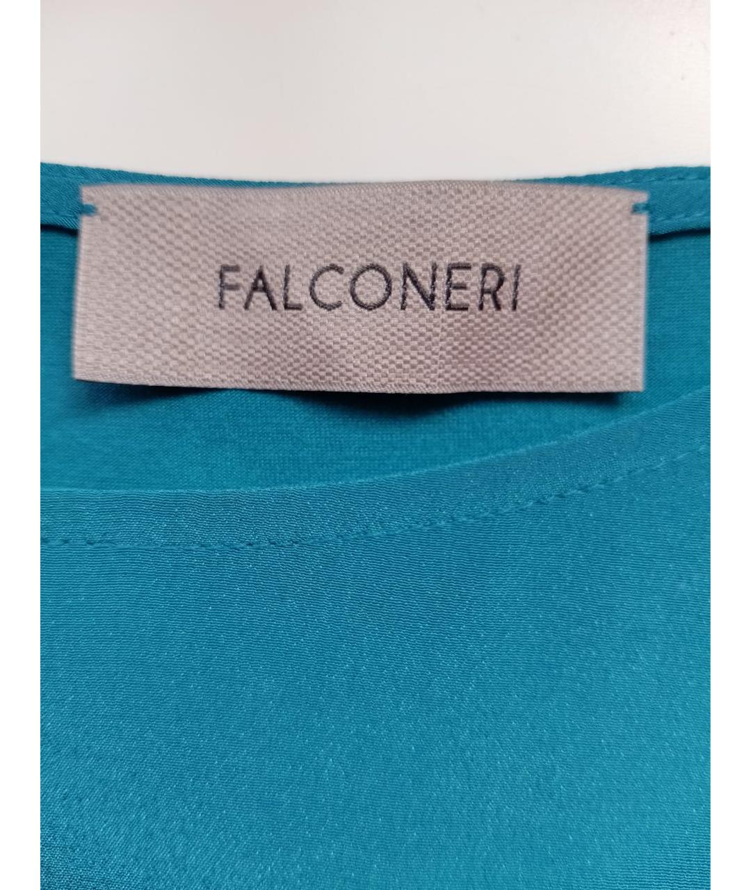 FALCONERI Синяя шелковая футболка, фото 6