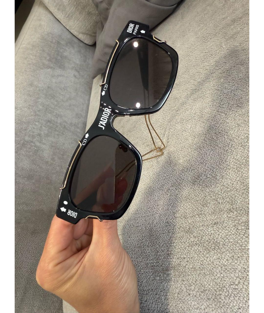 CHRISTIAN DIOR Черные пластиковые солнцезащитные очки, фото 2
