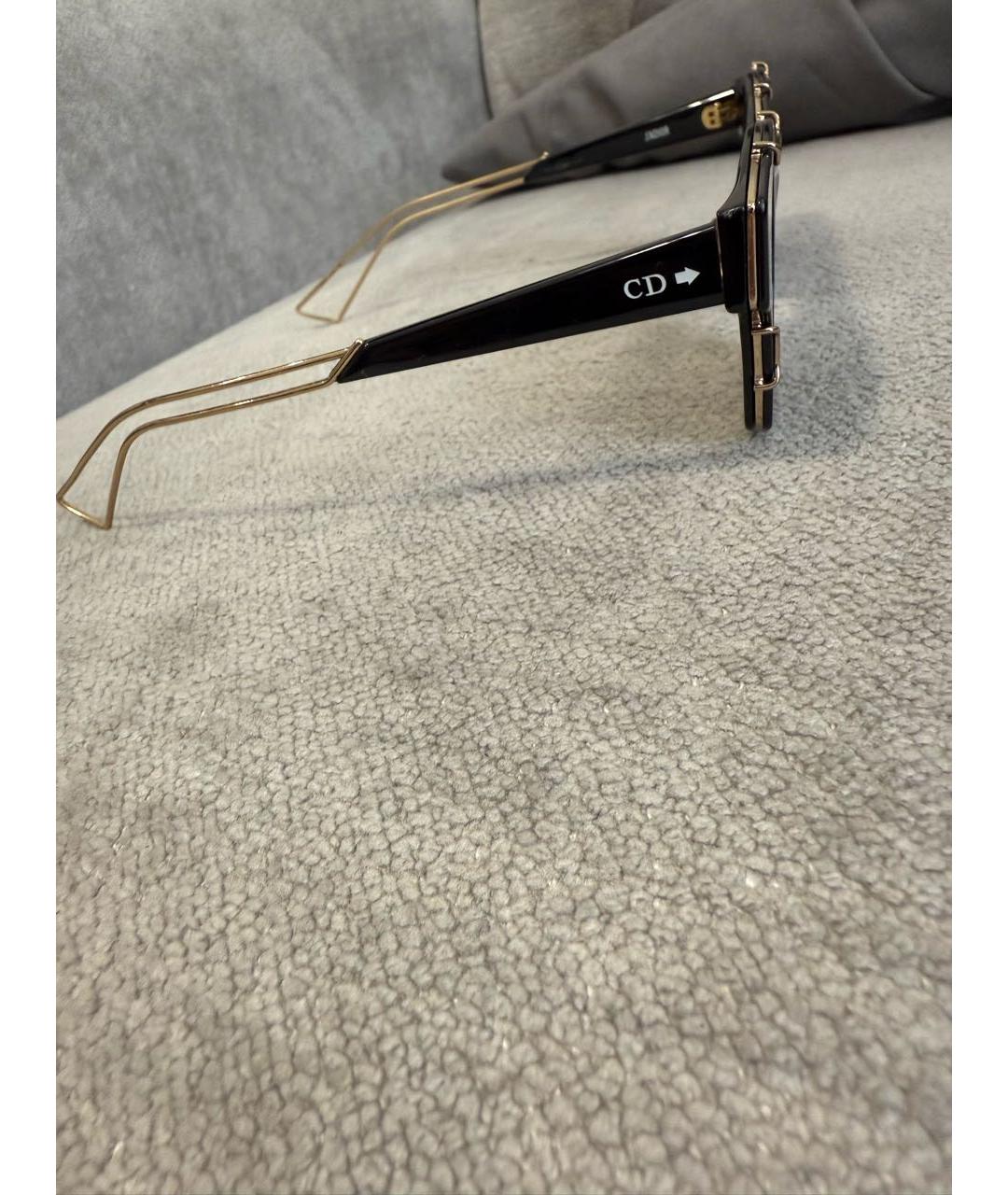 CHRISTIAN DIOR Черные пластиковые солнцезащитные очки, фото 3