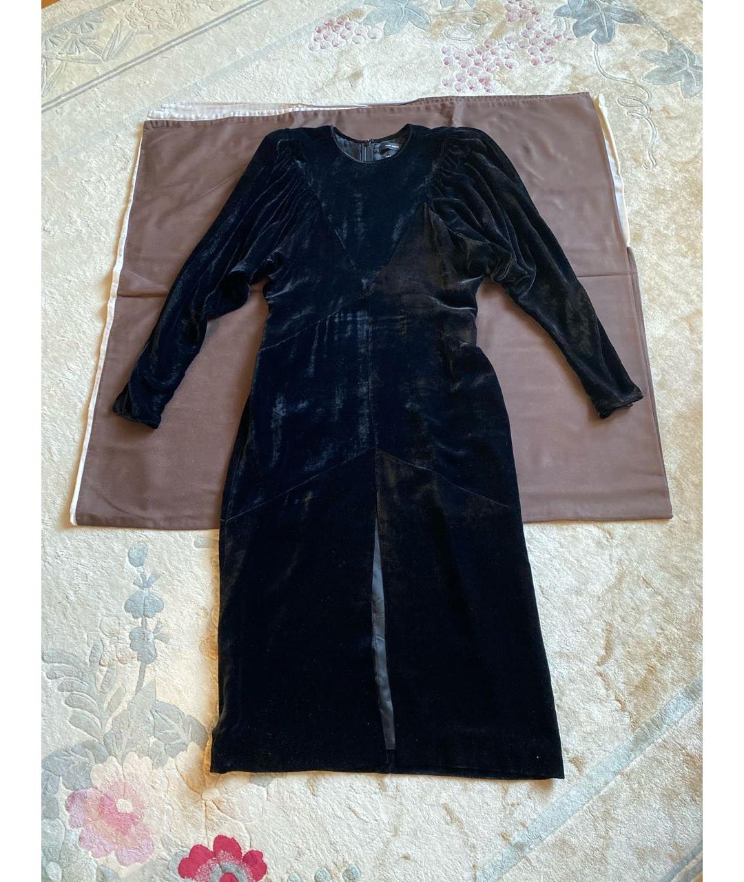 ISABEL MARANT Черное бархатное коктейльное платье, фото 2