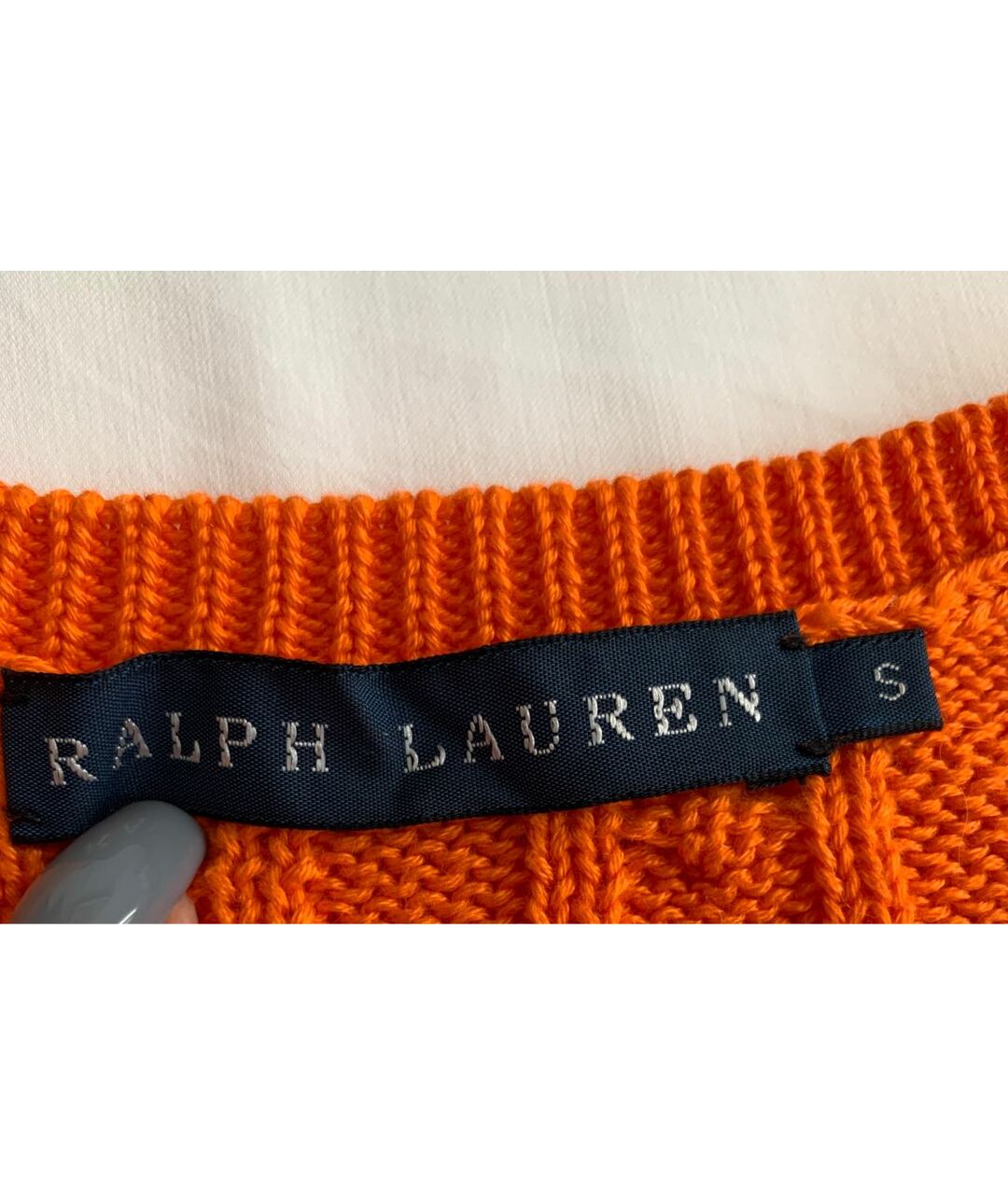 RALPH LAUREN Оранжевый хлопковый джемпер / свитер, фото 3