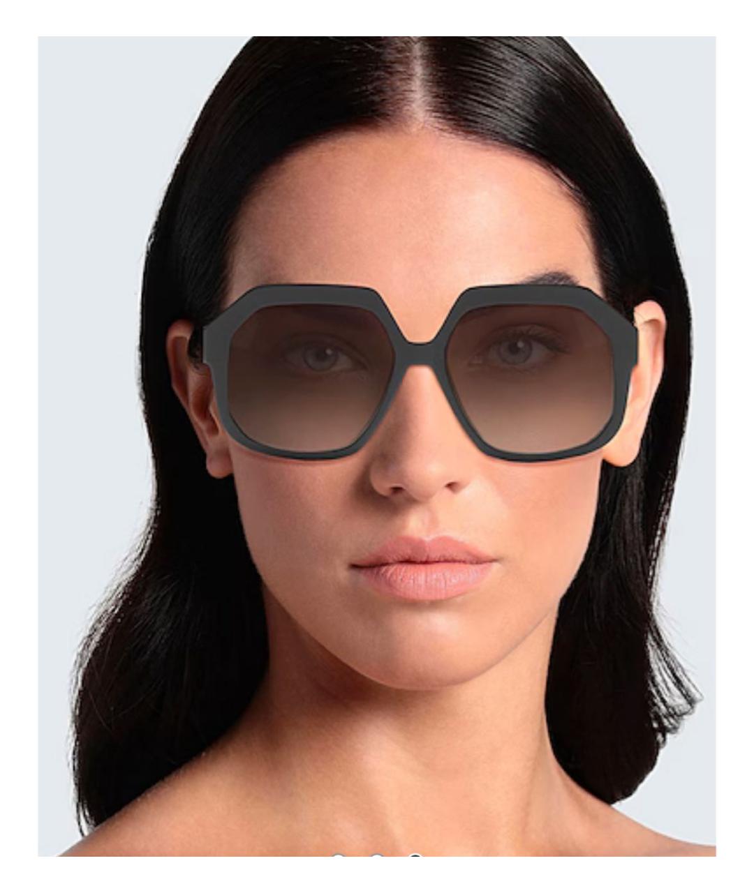 MAX MARA Черные пластиковые солнцезащитные очки, фото 5
