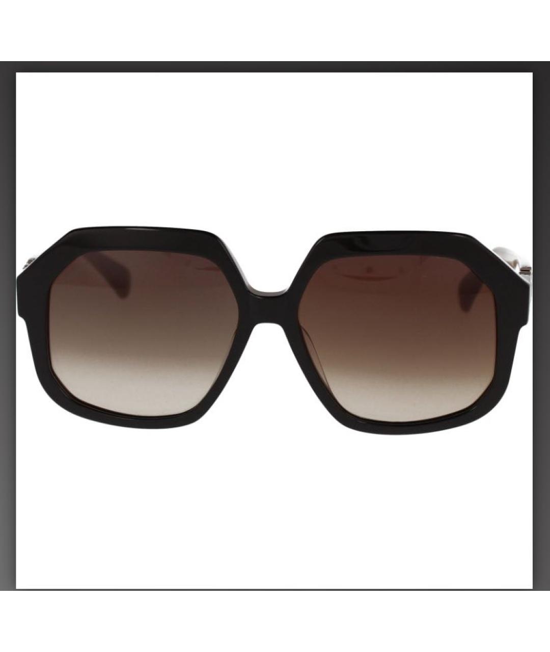 MAX MARA Черные пластиковые солнцезащитные очки, фото 6