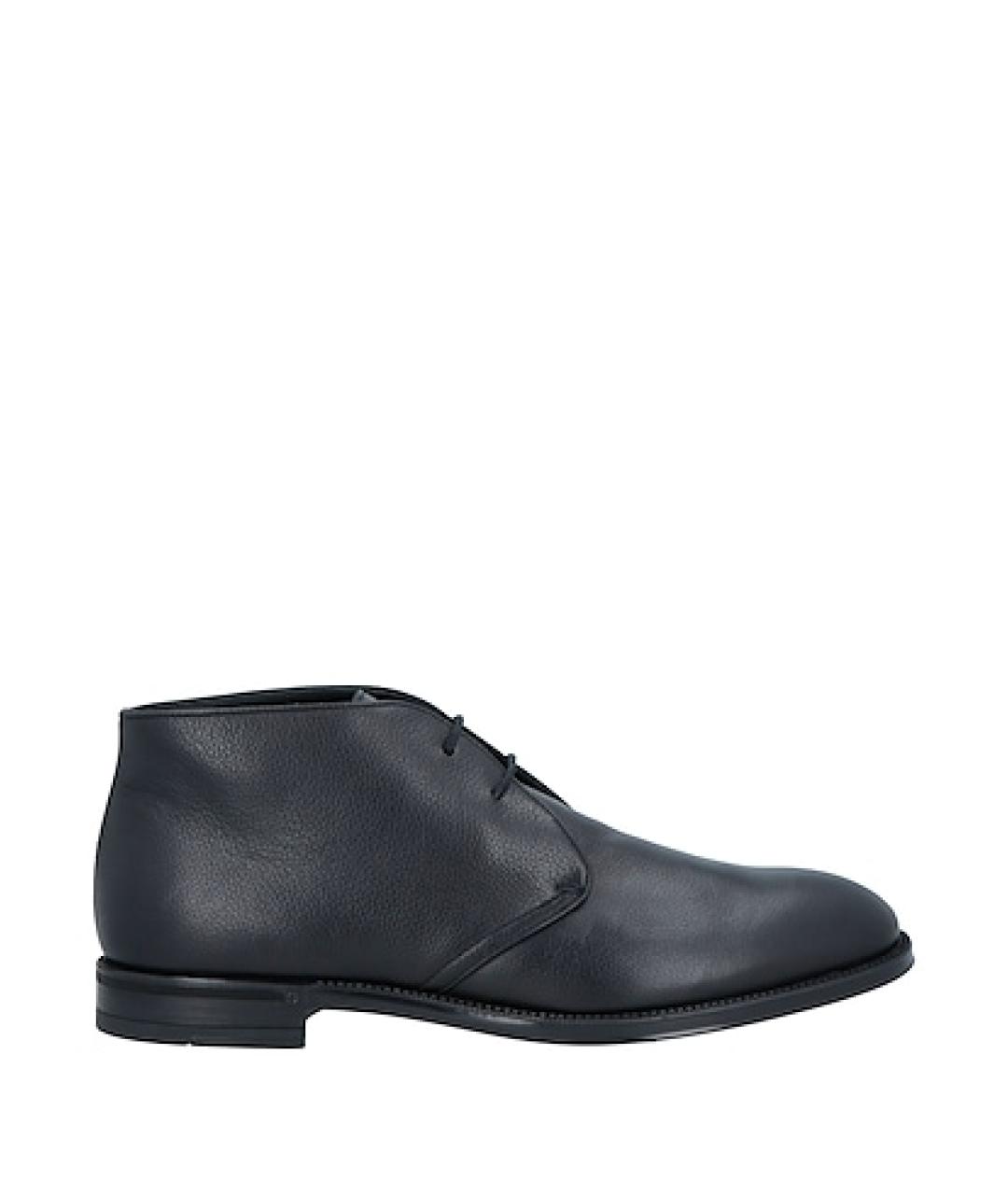 DOUCAL'S Черные кожаные высокие ботинки, фото 1