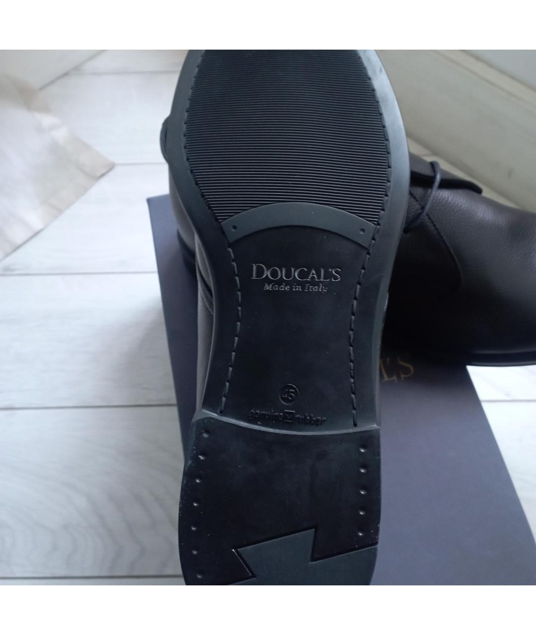 DOUCAL'S Черные кожаные высокие ботинки, фото 5
