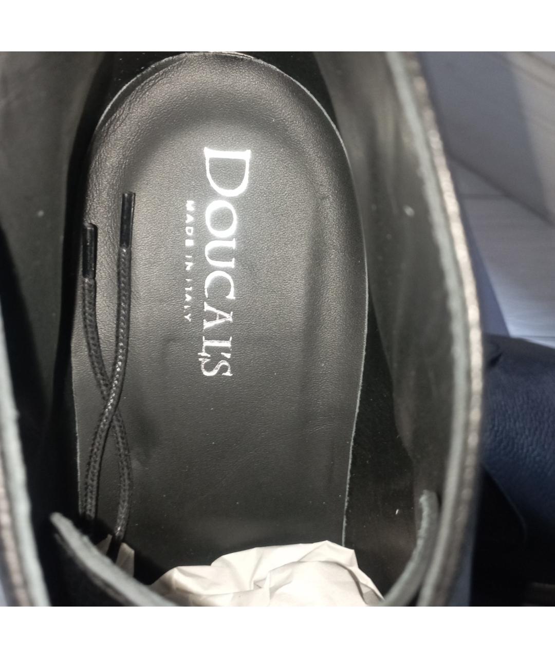 DOUCAL'S Черные кожаные высокие ботинки, фото 6