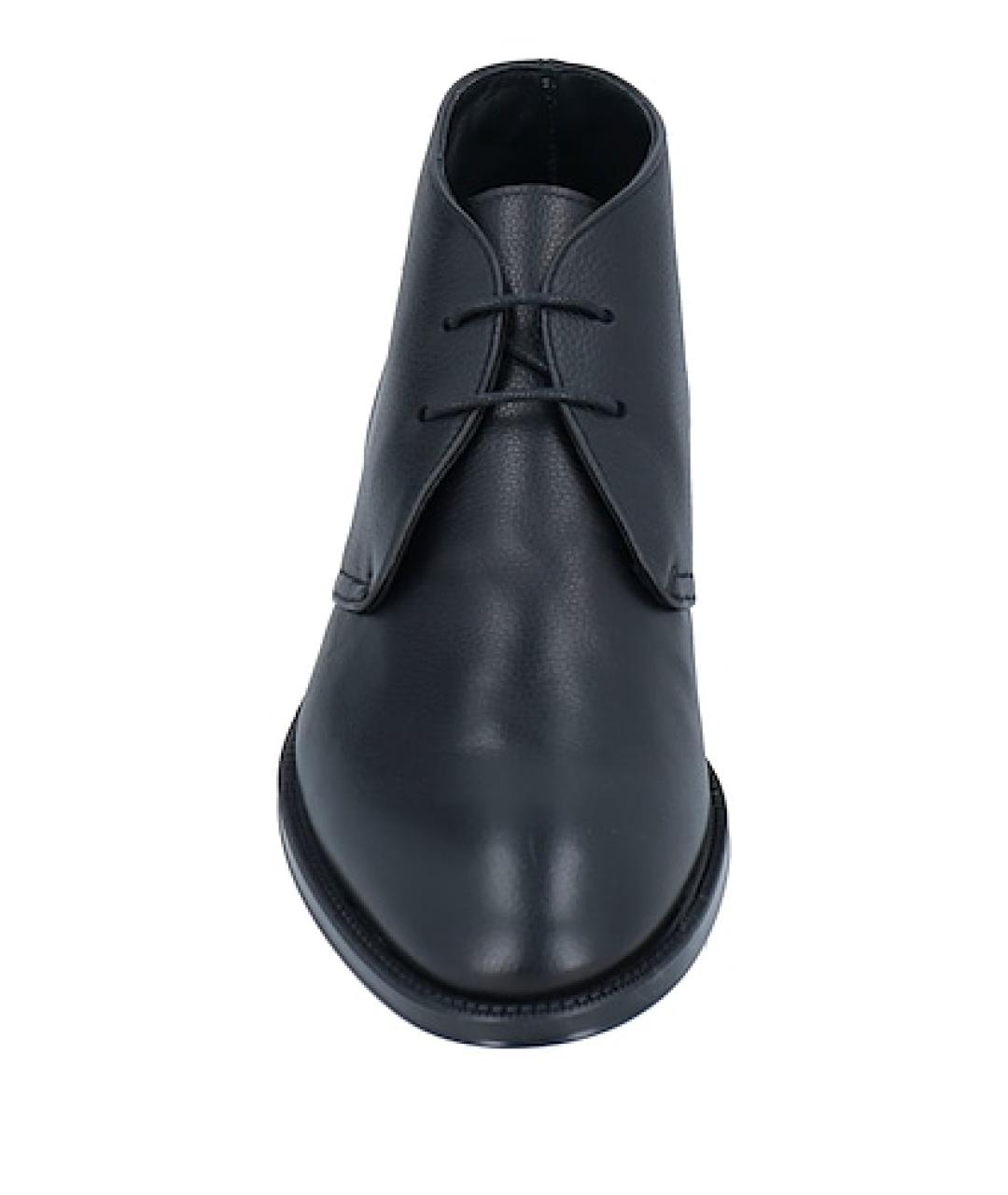 DOUCAL'S Черные кожаные высокие ботинки, фото 2